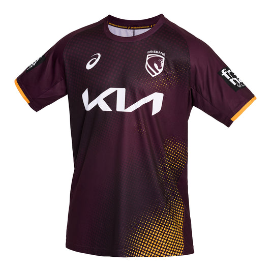 Brisbane Broncos Mens 2026 Training Tee Maroon - View 1