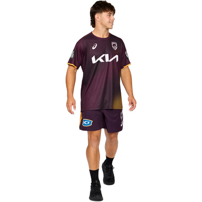 Brisbane Broncos Mens 2026 Training Tee Maroon - View 4