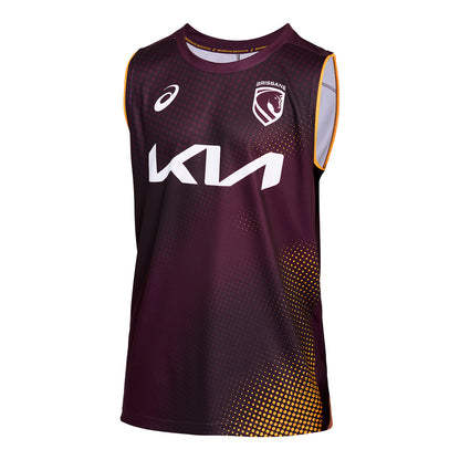 Brisbane Broncos Mens 2026 Training Singlet Maroon - View 1