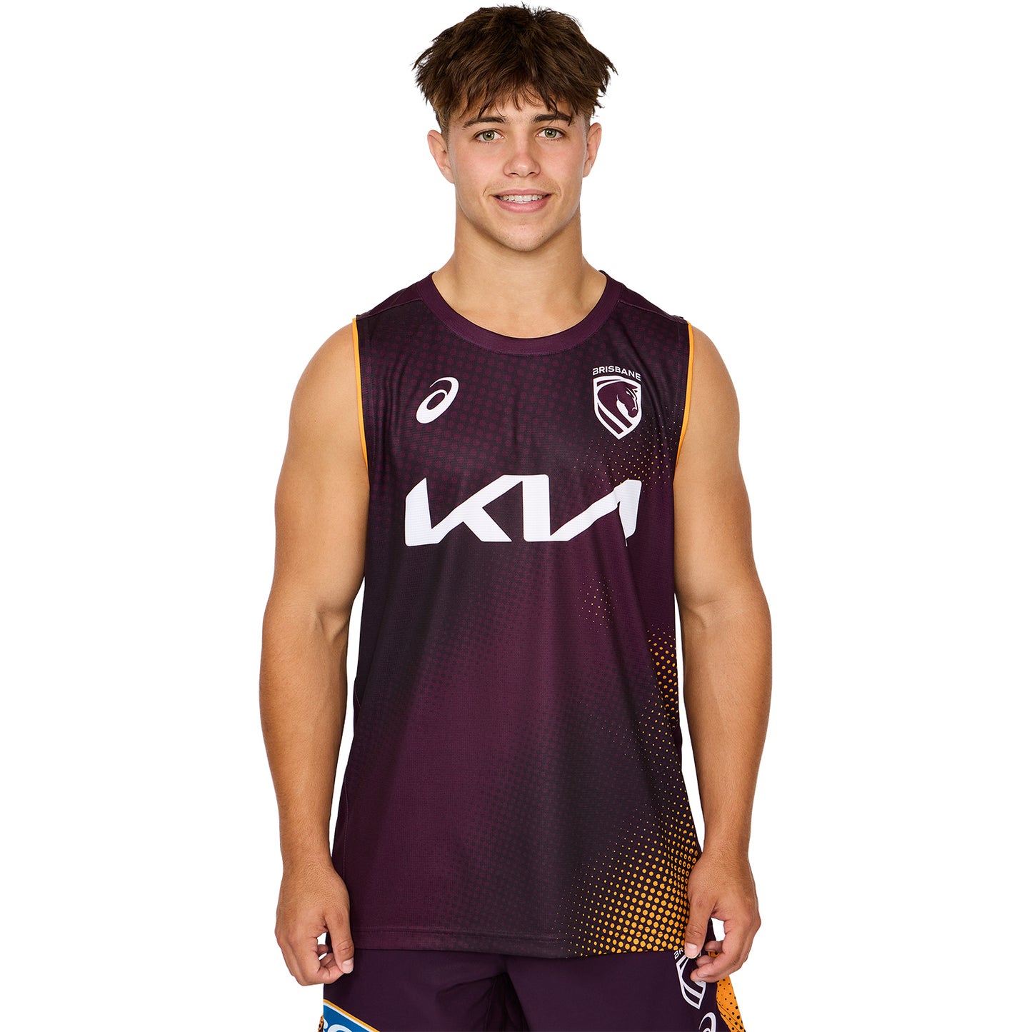 Brisbane Broncos Mens 2026 Training Singlet Maroon