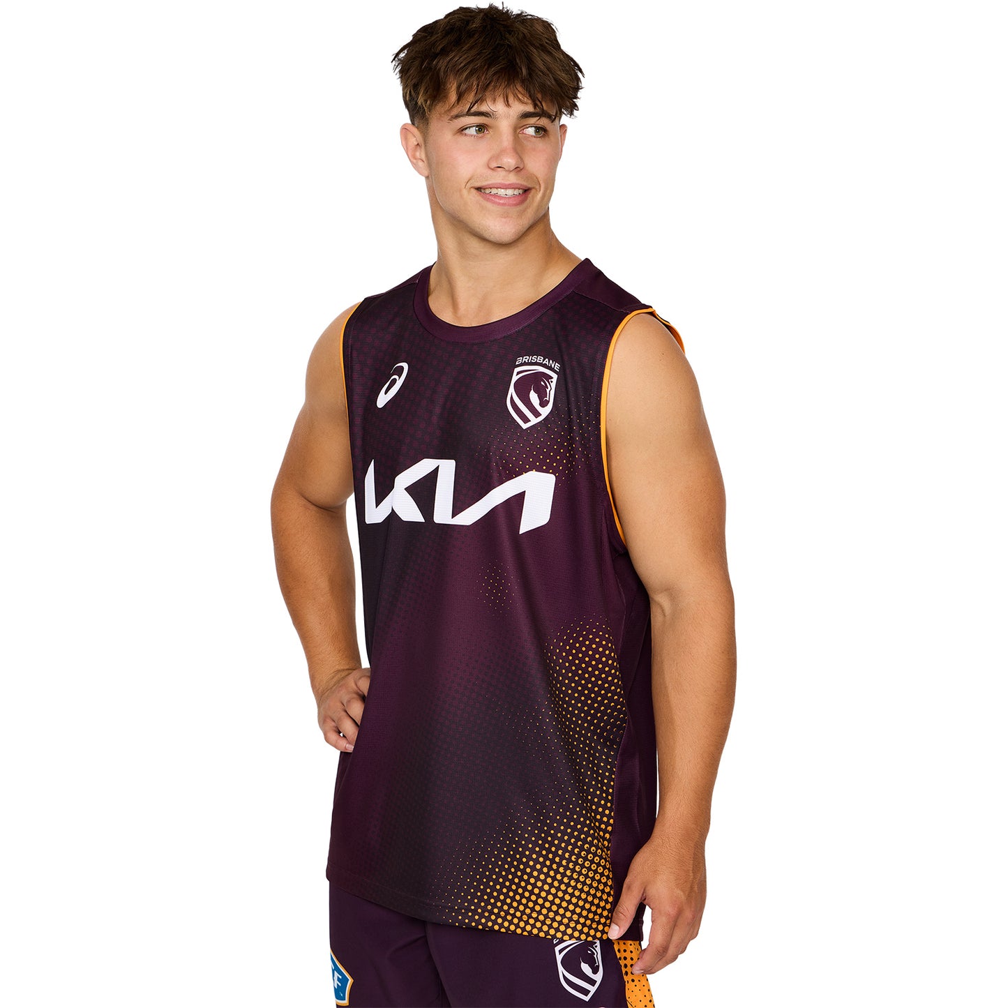 Brisbane Broncos Mens 2026 Training Singlet Maroon