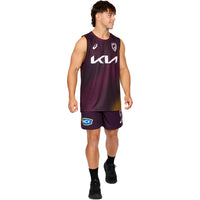 Brisbane Broncos Mens 2026 Training Singlet Maroon