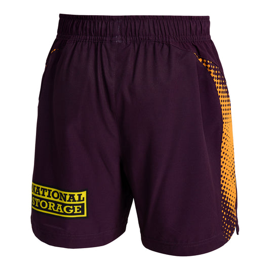 Brisbane Broncos Youth 2026 Training Shorts Maroon - View 2