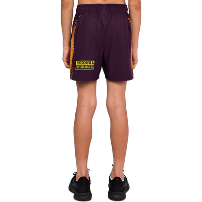 Brisbane Broncos Youth 2026 Training Shorts Maroon - View 4
