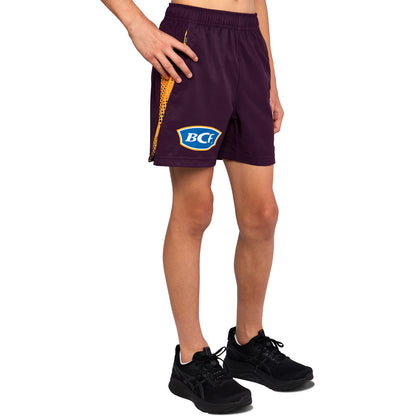 Brisbane Broncos Youth 2026 Training Shorts Maroon - View 7