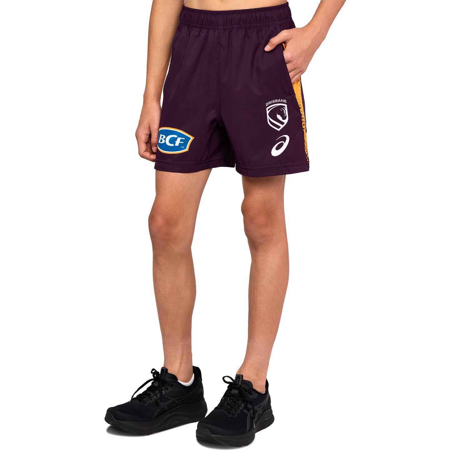 Brisbane Broncos Youth 2026 Training Shorts Maroon