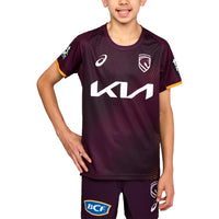 Brisbane Broncos Youth 2026 Training Tee Maroon