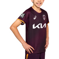 Brisbane Broncos Youth 2026 Training Tee Maroon