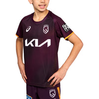 Brisbane Broncos Youth 2026 Training Tee Maroon