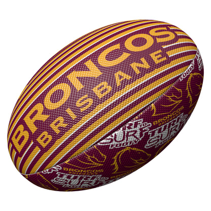 Brisbane Broncos Surf To Turf Ball Size 3 - View 2