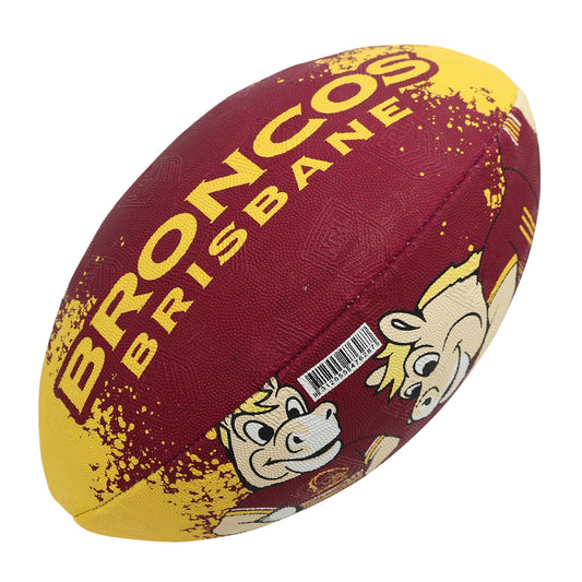 Brisbane Broncos Mascot Supporter Ball Size 3 - View 2