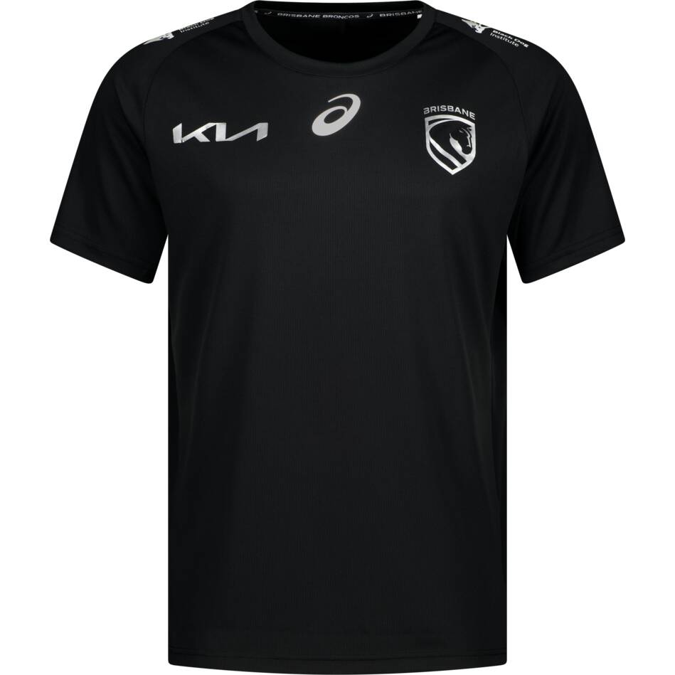 Brisbane Broncos Mens 2026 Black Run Out Tee