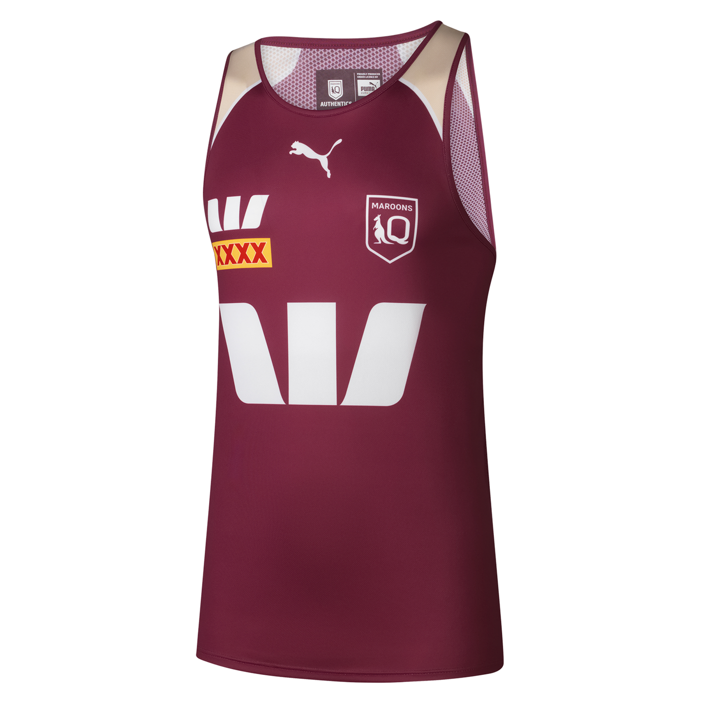 QLD Maroons Mens 2026 Singlet Burgandy