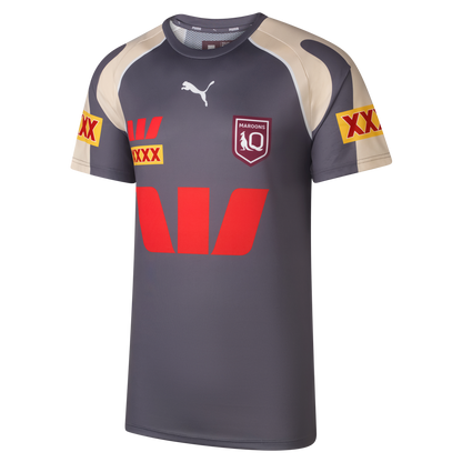 QLD Maroons Mens 2026 Training Tee Gray - View 1