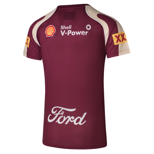QLD Maroons Mens 2026 Training Tee Burgundy - View 2