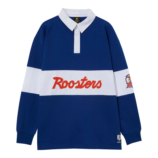 Sydney Roosters Mens League Long Sleeve Polo