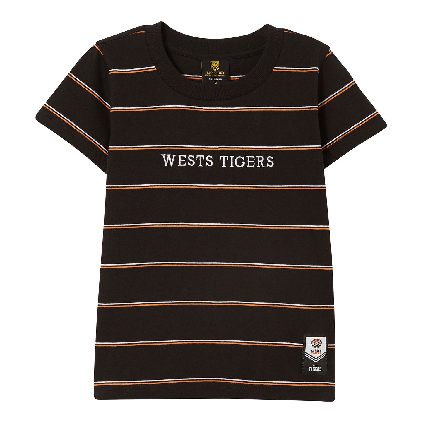Wests Tigers Kids Club Stripe Tee