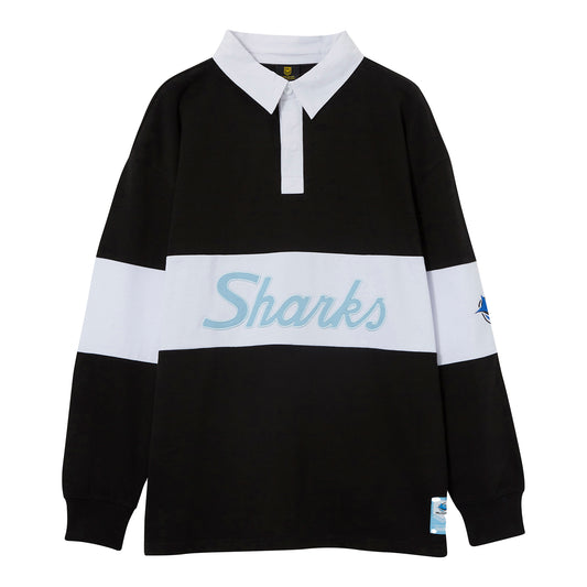 Cronulla-Sutherland Sharks Mens League Long Sleeve Polo