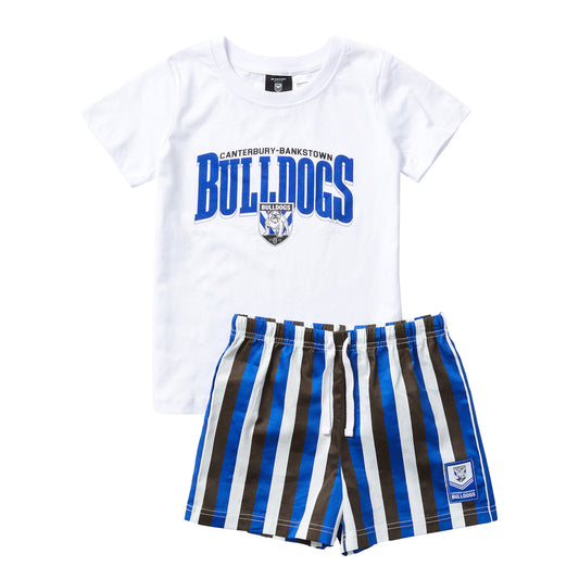 Canterbury-Bankstown Bulldogs Youth T-Shirt And Short Pj Set - View 1