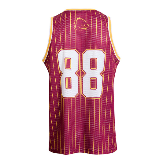 Brisbane Broncos Adult Basketball Singlet - View 2