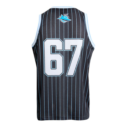 Cronulla-Sutherland Sharks Adult Basketball Singlet - View 2