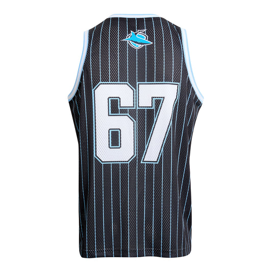 Cronulla-Sutherland Sharks Adult Basketball Singlet - View 2