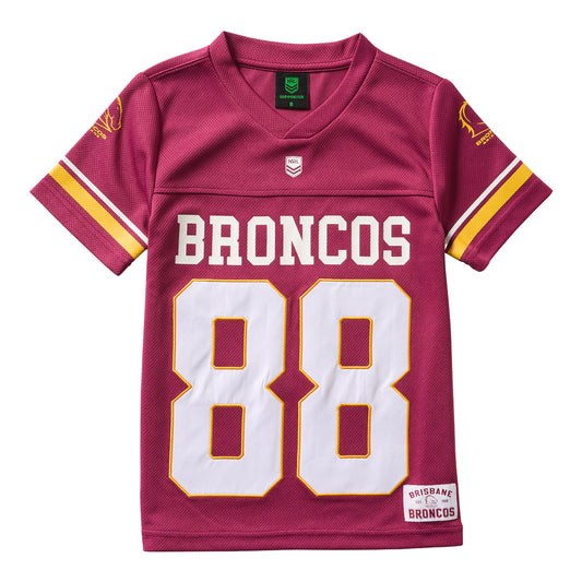 Brisbane Broncos Youth Gridiron Mesh Jersey - View 1