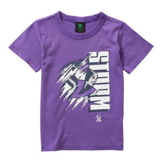Melbourne Storm Youth Washed Shred T-Shirt - View 1