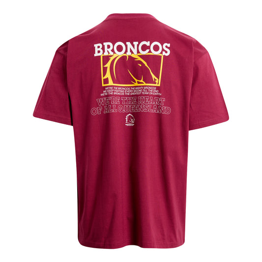 Brisbane Broncos Adult Heavy Weight Clip T-Shirt - View 1