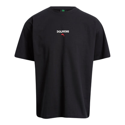 Dolphins Adult Heavy Weight Clip T-Shirt - View 2