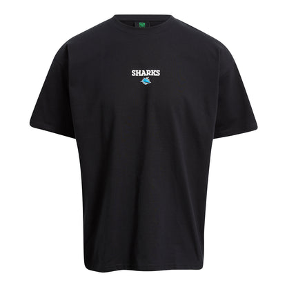 Cronulla-Sutherland Sharks Adult Heavy Weight Clip T-Shirt - View 2