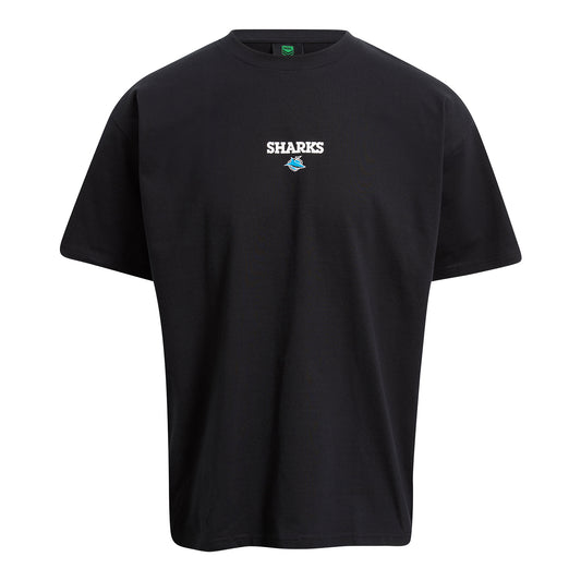 Cronulla-Sutherland Sharks Adult Heavy Weight Clip T-Shirt - View 2