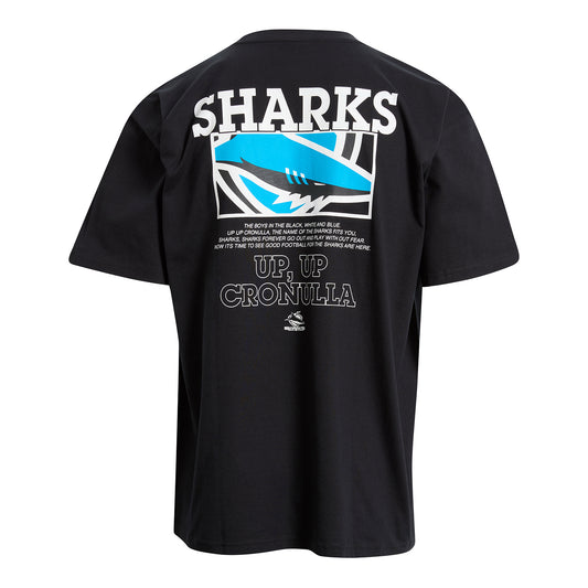 Cronulla-Sutherland Sharks Adult Heavy Weight Clip T-Shirt - View 1