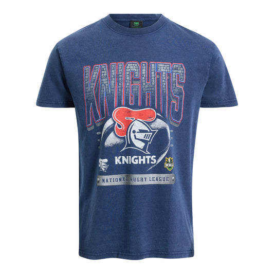 Newcastle Knights Adult Washed Vintage T-Shirt - View 1