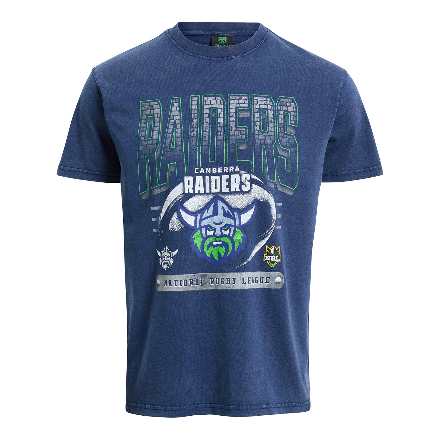 Canberra Raiders Adult Washed Vintage T-Shirt