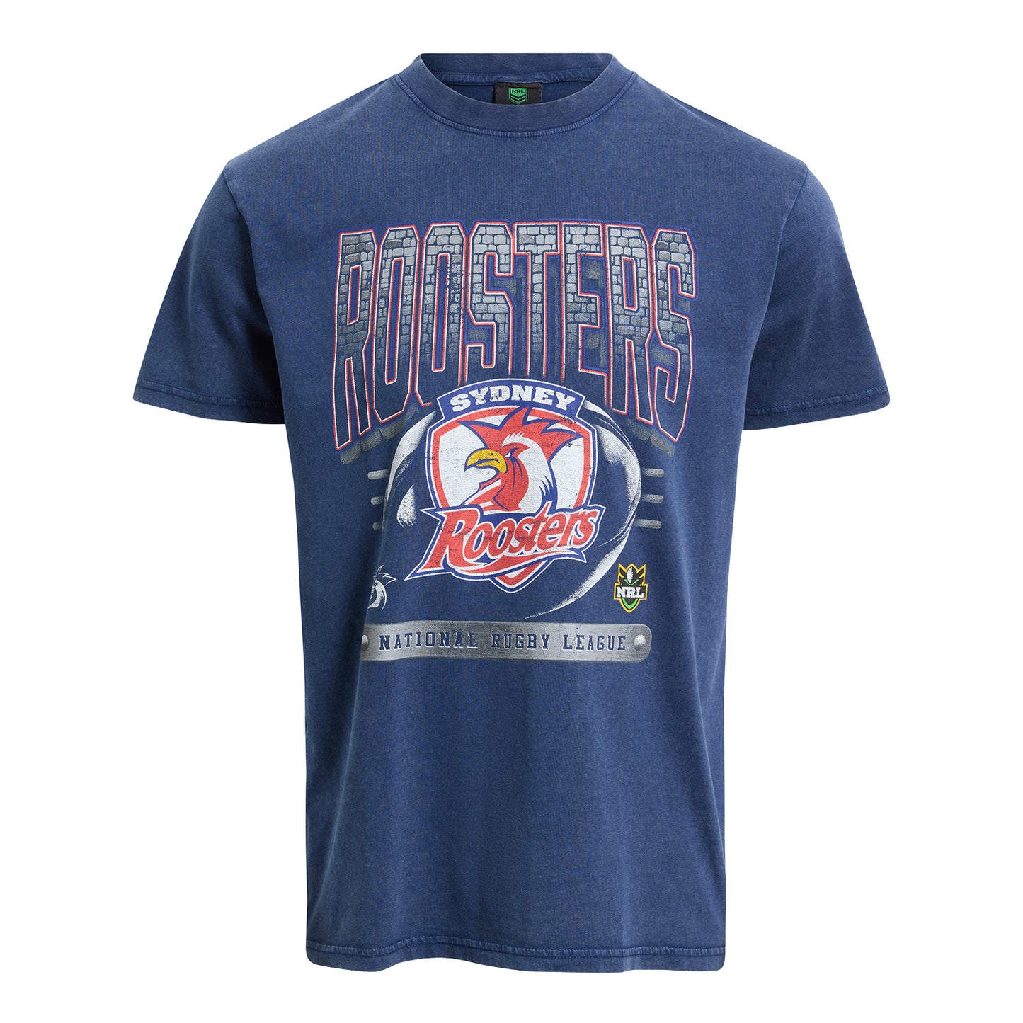 Sydney Roosters Adult Washed Vintage T-Shirt