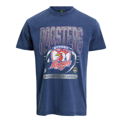Sydney Roosters Adult Washed Vintage T-Shirt - View 1