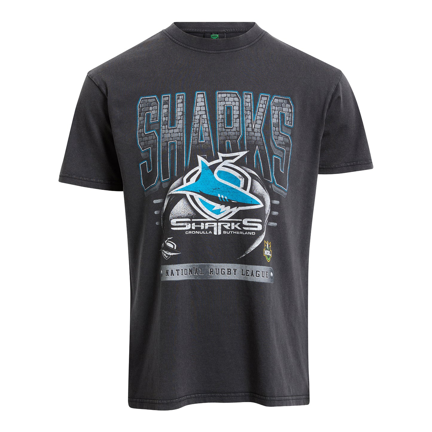 Cronulla-Sutherland Sharks Adult Washed Vintage T-Shirt