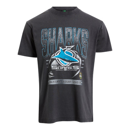Cronulla-Sutherland Sharks Adult Washed Vintage T-Shirt - View 1
