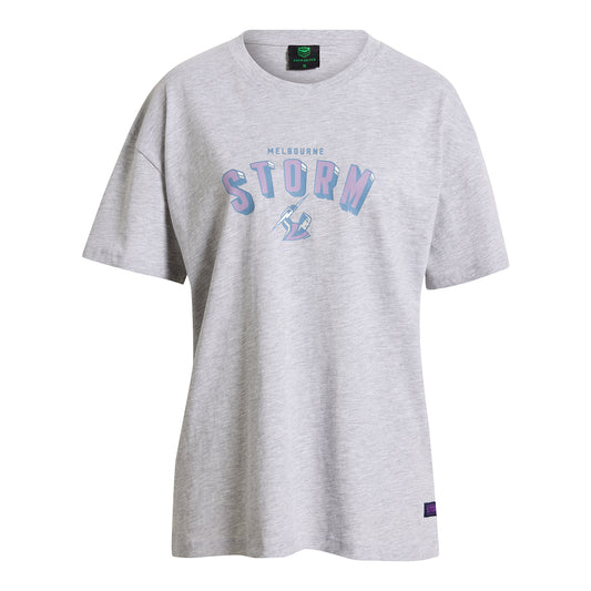 Melbourne Storm Womens Shadow Text T-Shirt - View 1