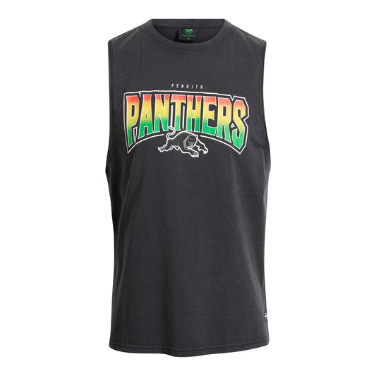 Penrith Panthers Adult Washed Muscle Tank - View 1