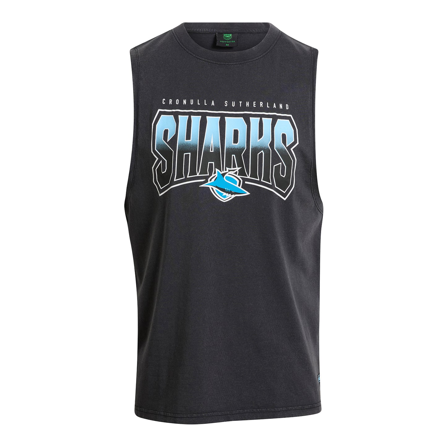 Cronulla-Sutherland Sharks Adult Washed Muscle Tank
