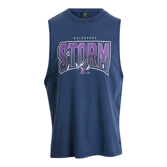 Melbourne Storm Adult Washed Muscle Tank - View 1