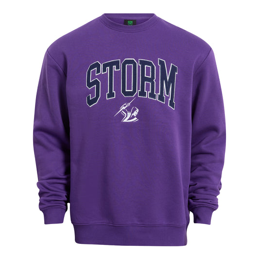 Melbourne Storm Adult Stacked Fleece Crew - View 1