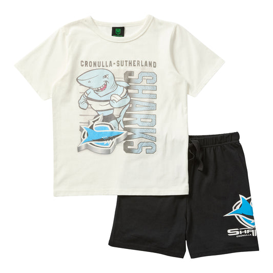 Cronulla-Sutherland Sharks Youth 90 S Stack Pyjama Set - View 1