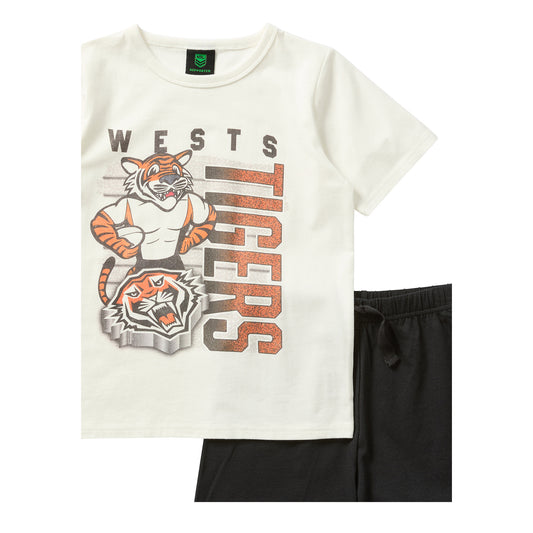 Wests Tigers Youth 90 S Stack Pyjama Set - View 2