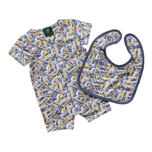 North Queensland Cowboys Baby Romper & Bib Pack - View 1