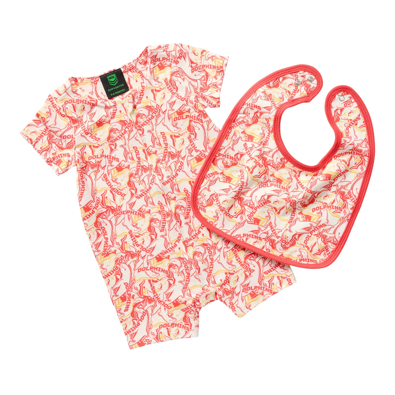 Dolphins Baby Romper & Bib Pack - View 1