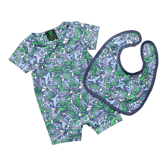 Canberra Raiders Baby Romper & Bib Pack - View 1