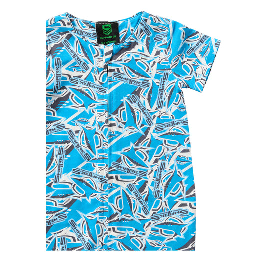 Cronulla-Sutherland Sharks Baby Romper & Bib Pack - View 2